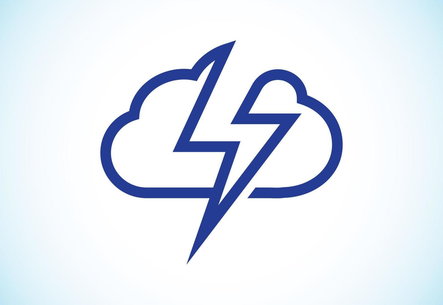 creatieve, eenvoudige en moderne cloud-logo-ontwerpsjabloon voor het bedrijf vector