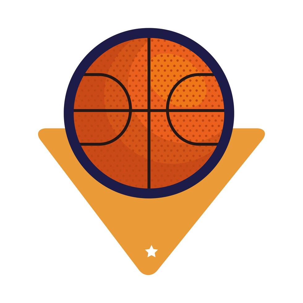 basketbal, embleem, ontwerp met basketbalbal vector
