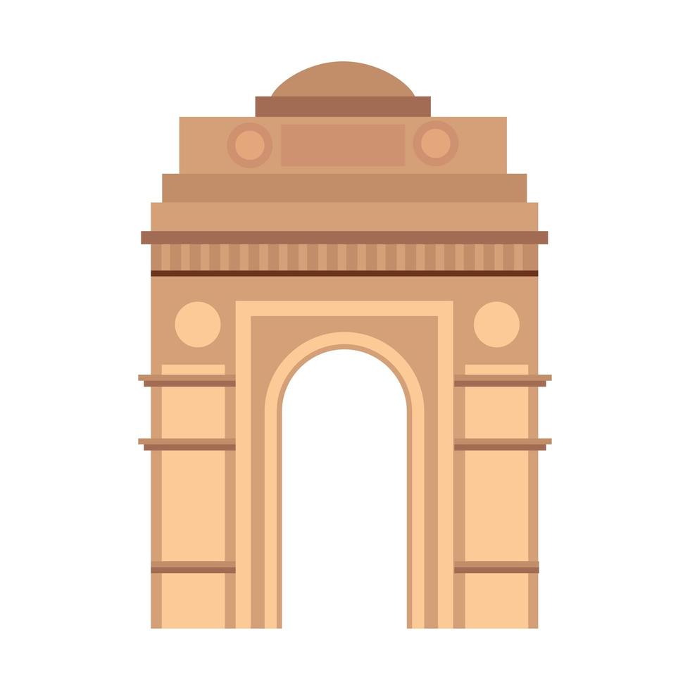 indiase poort, beroemd monument van india vector