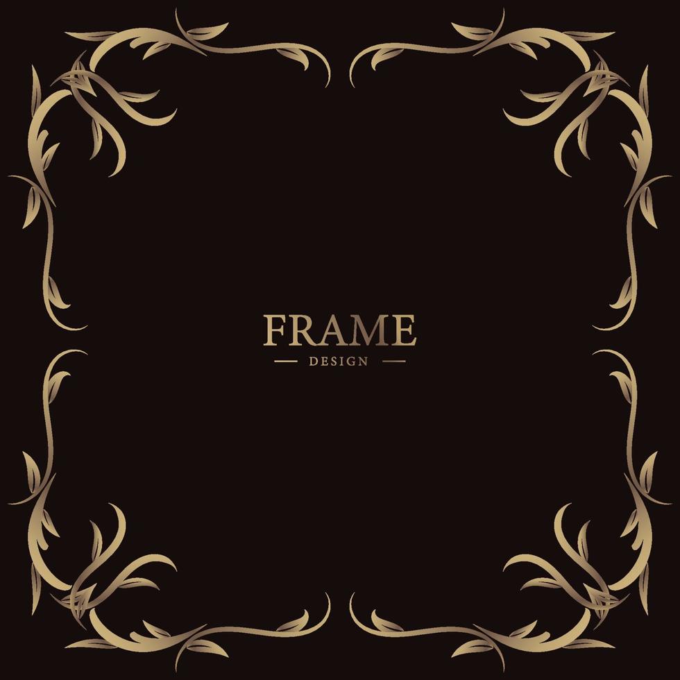 luxe sieraad of bloemen frame ontwerp achtergrond. vector