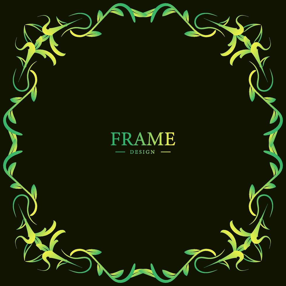 luxe sieraad of bloemen frame ontwerp achtergrond. vector