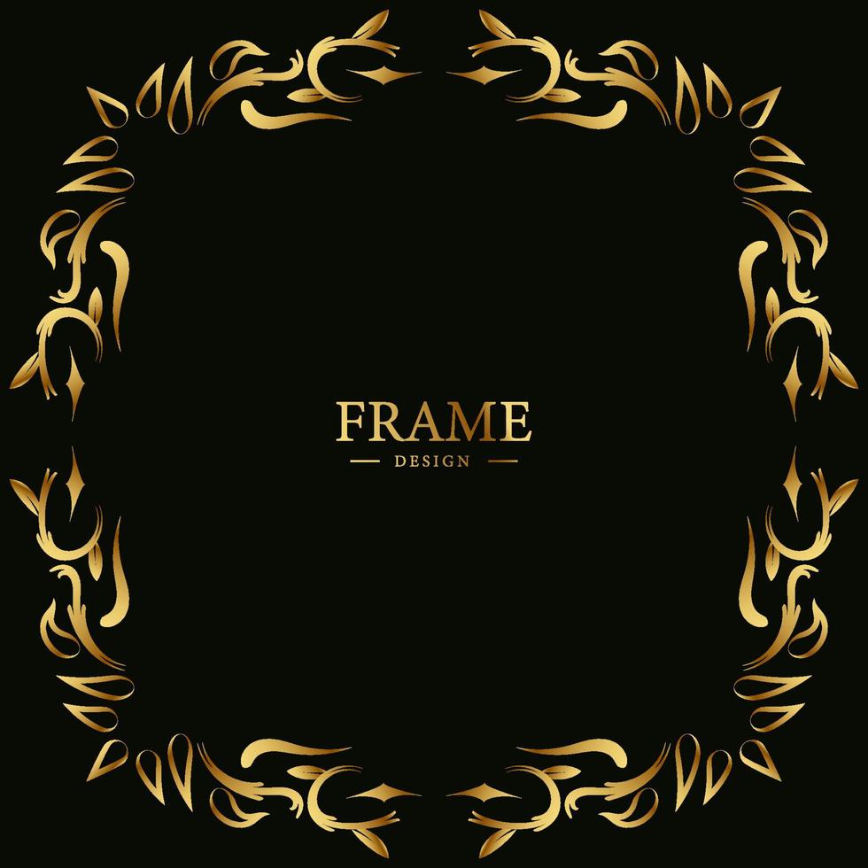 luxe sieraad of bloemen frame ontwerp achtergrond. vector