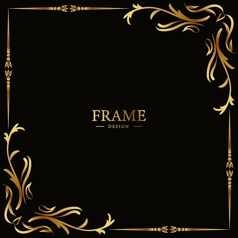 luxe sieraad of bloemen frame ontwerp achtergrond. vector