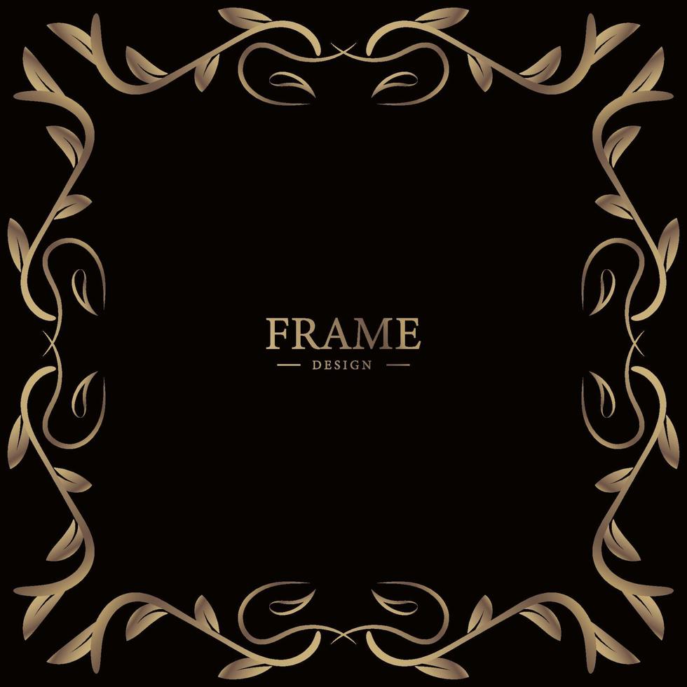 luxe sieraad of bloemen frame ontwerp achtergrond. vector