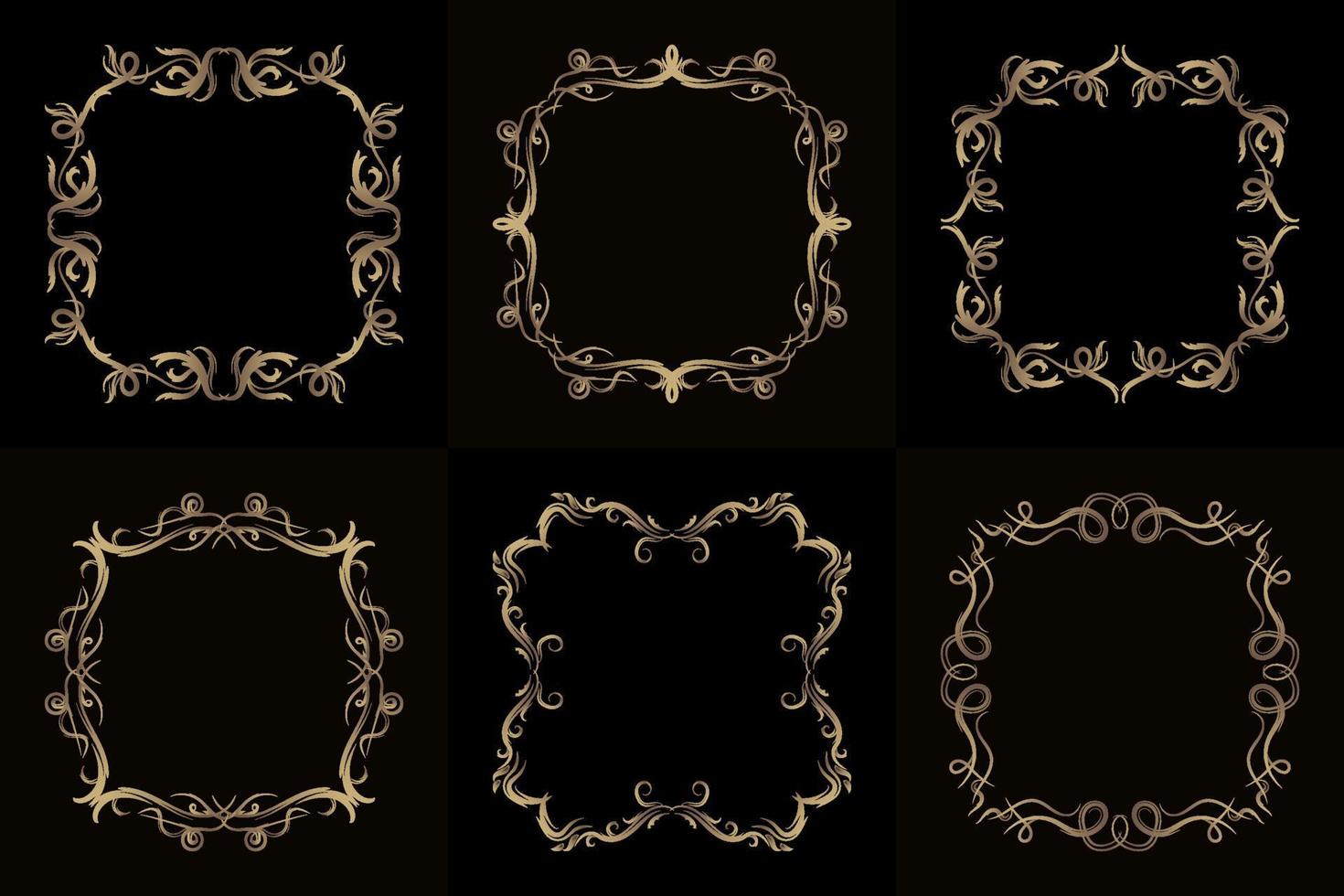 collectie van luxe ornament of bloemenframe vector