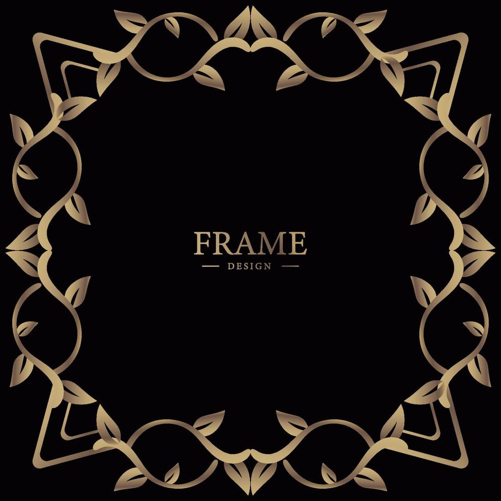 luxe sieraad of bloemen frame ontwerp achtergrond. vector