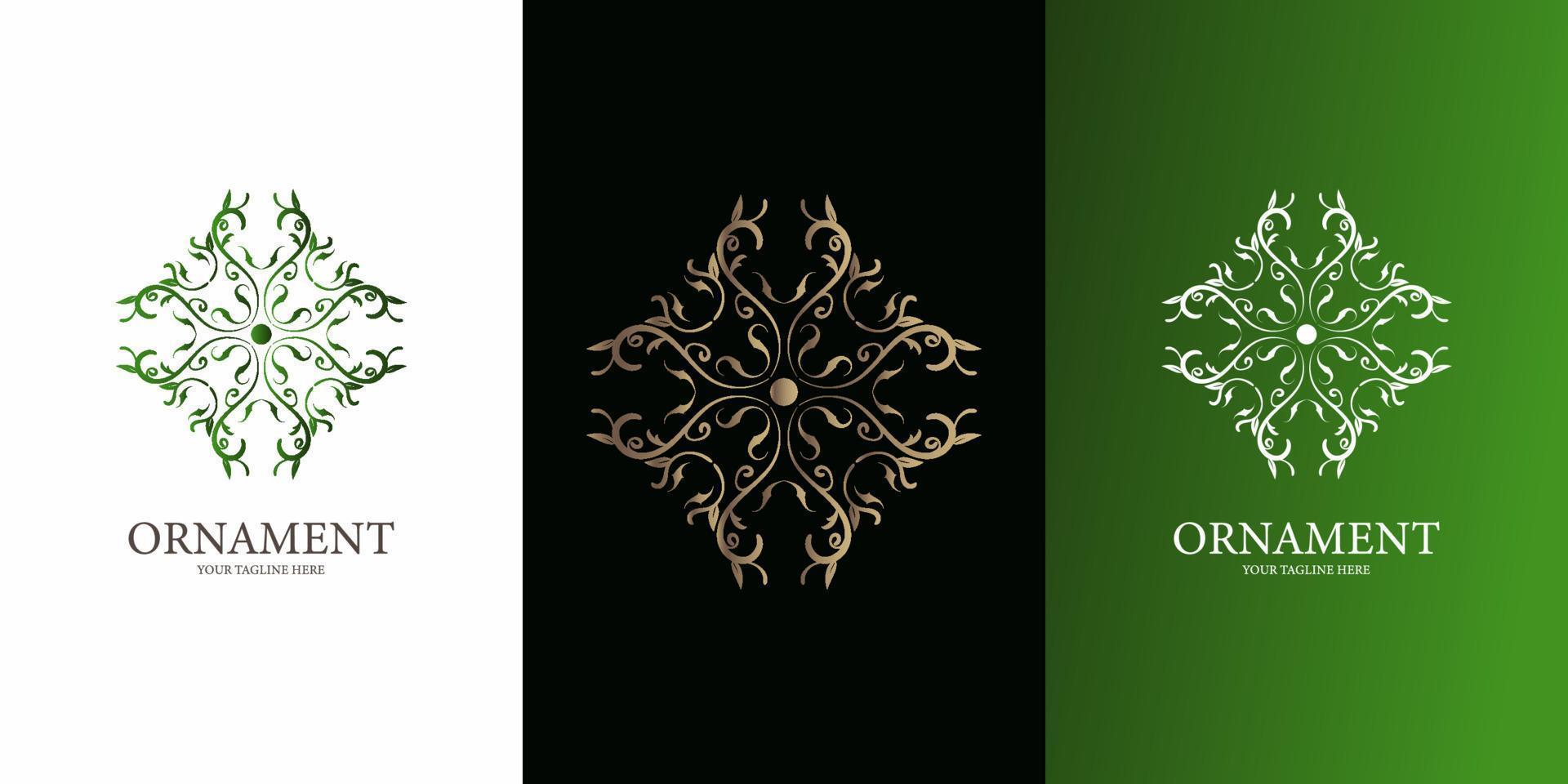 bloem, ornament of mandala sjabloon embleemontwerp. ent logo sjabloonontwerp. vector