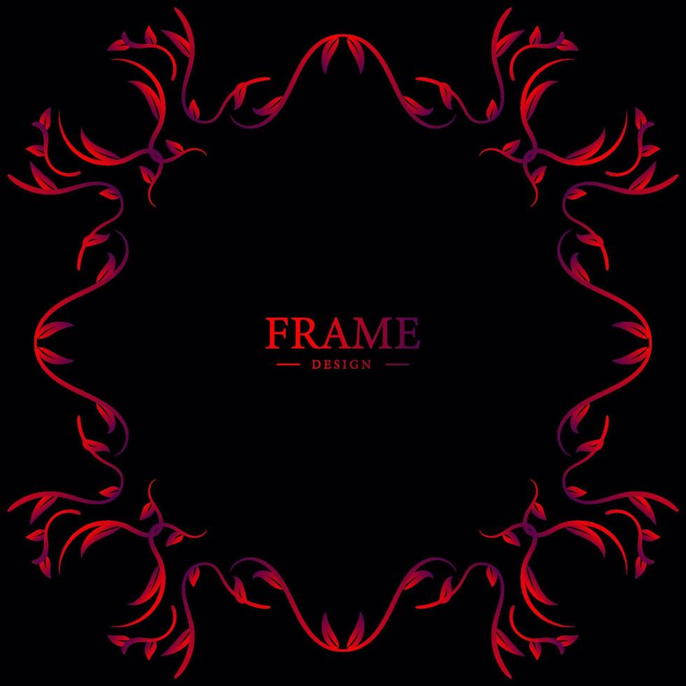 luxe sieraad of bloemen frame ontwerp achtergrond. vector