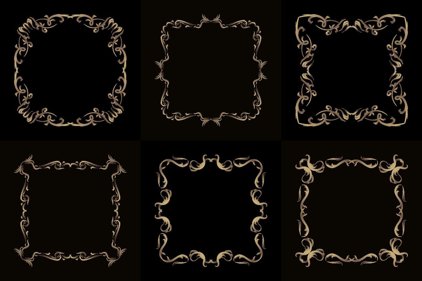 collectie van luxe ornament of bloemenframe vector