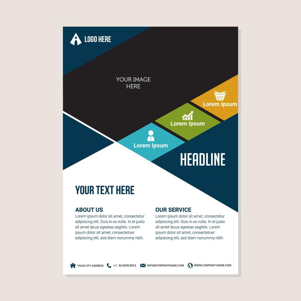 corporate business jaarverslag brochure flyer ontwerp vector