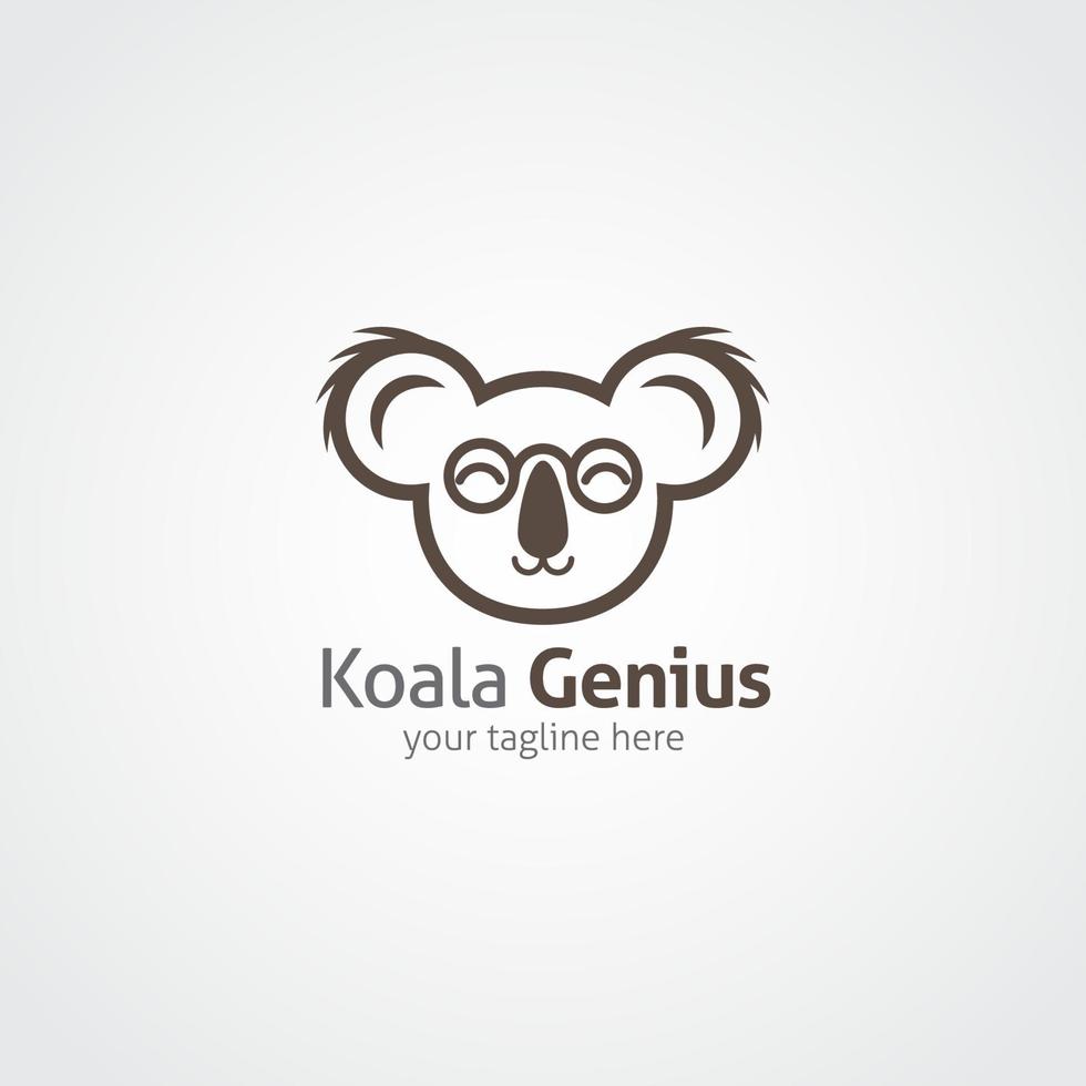 ontwerpsjabloon voor koala-logo. vector illustratie