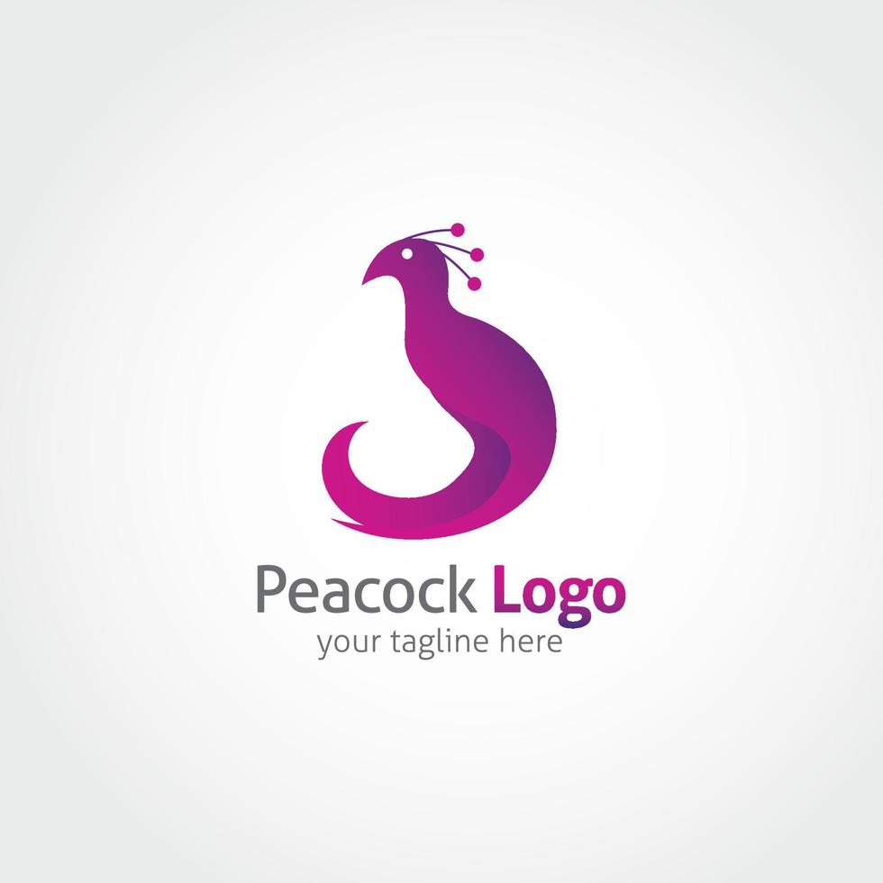 pauw ontwerpsjabloon. dierlijke logo vectorillustratie vector