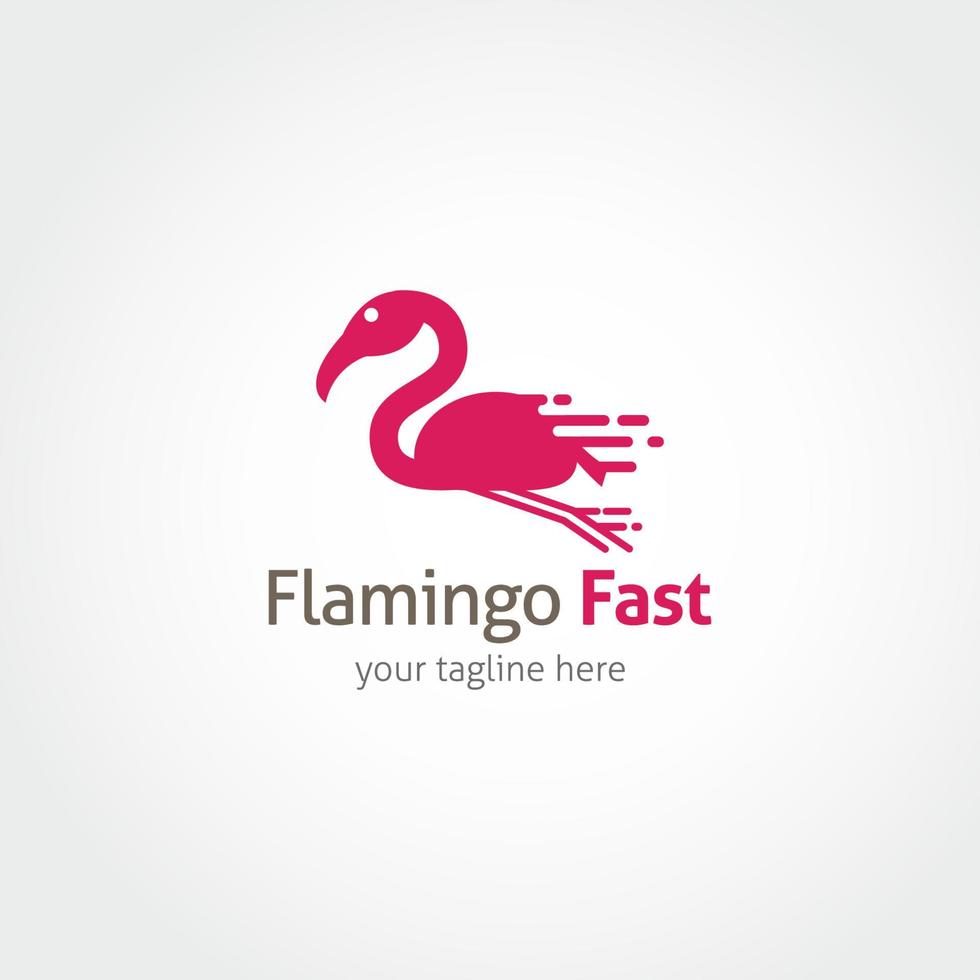 ontwerpsjabloon voor flamingo's. dierlijke logo vectorillustratie vector