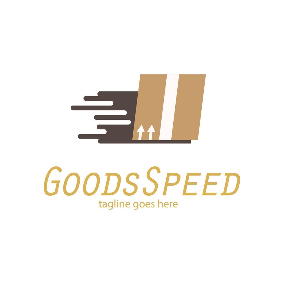 goederen snelheid logo ontwerpsjabloon bewerkbaar met doosverzending voor bedrijven vector