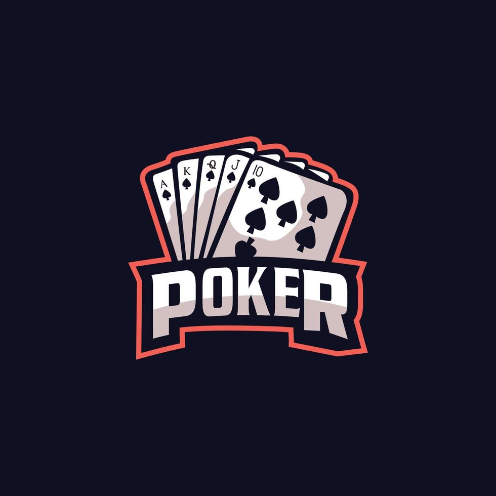 poker mascotte esport logo ontwerp vector