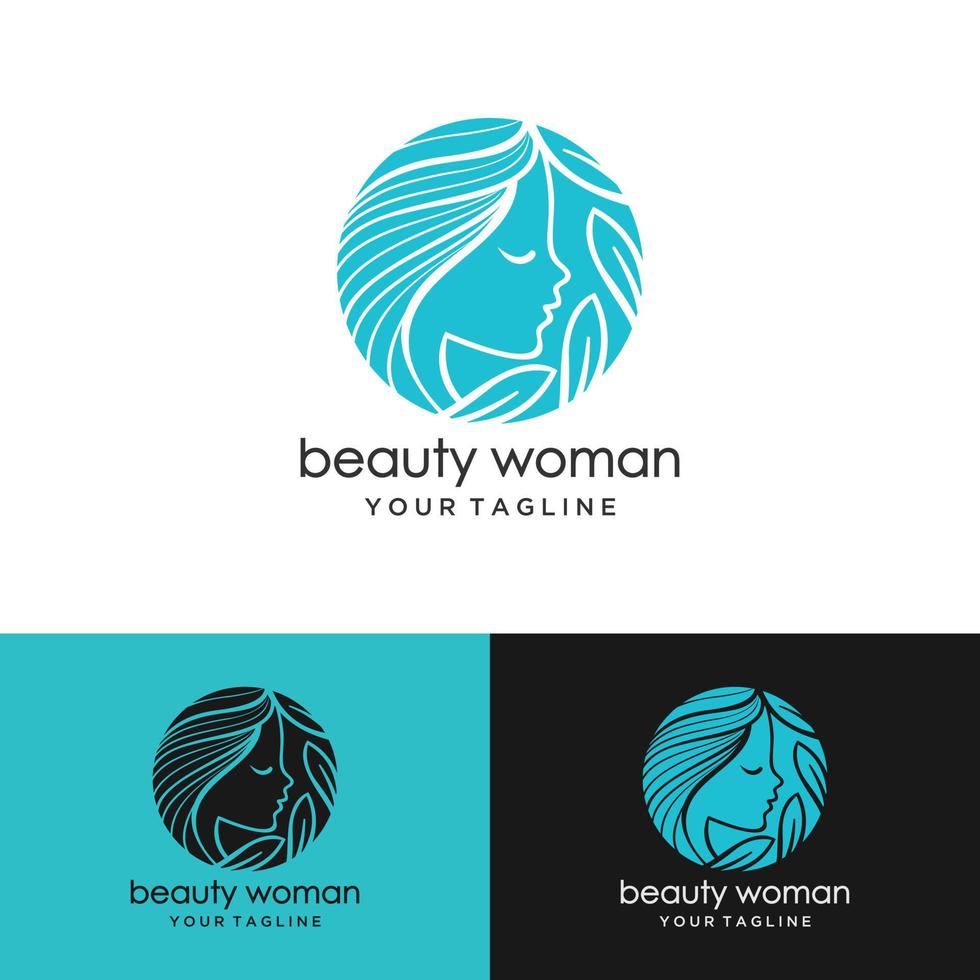 schoonheid vrouw logo vector