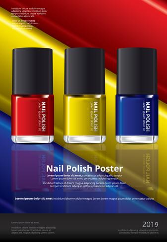 Nagellak Poster ontwerpsjabloon vectorillustratie vector