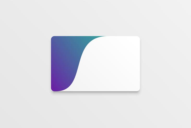 Kleurrijk modern wit kaartmalplaatje met kleurrijk ontwerp vector