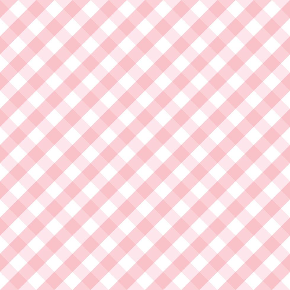 vector - abstract naadloos patroon van geruit roze en wit. simpel ontwerp. kan worden gebruikt voor afdrukken, papier, verpakking, stof, kussen, plakboek.