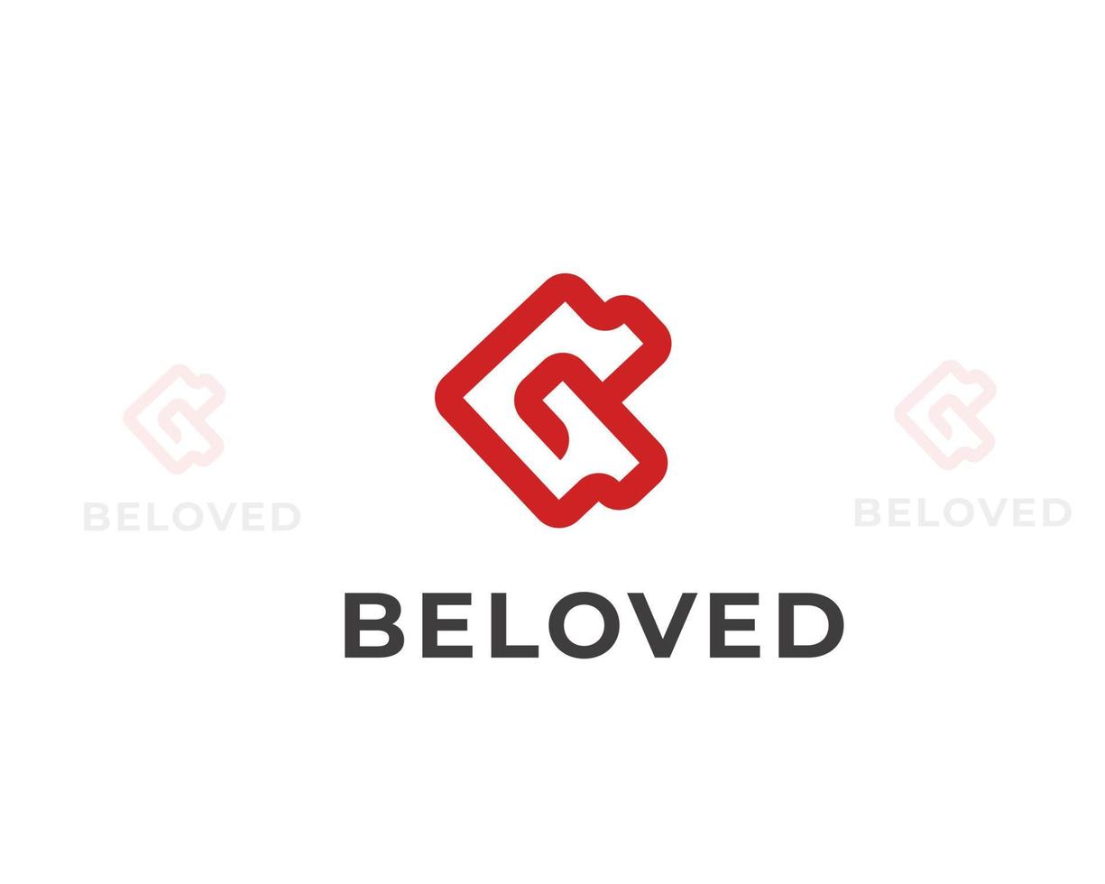 b liefde logo ontwerp vector
