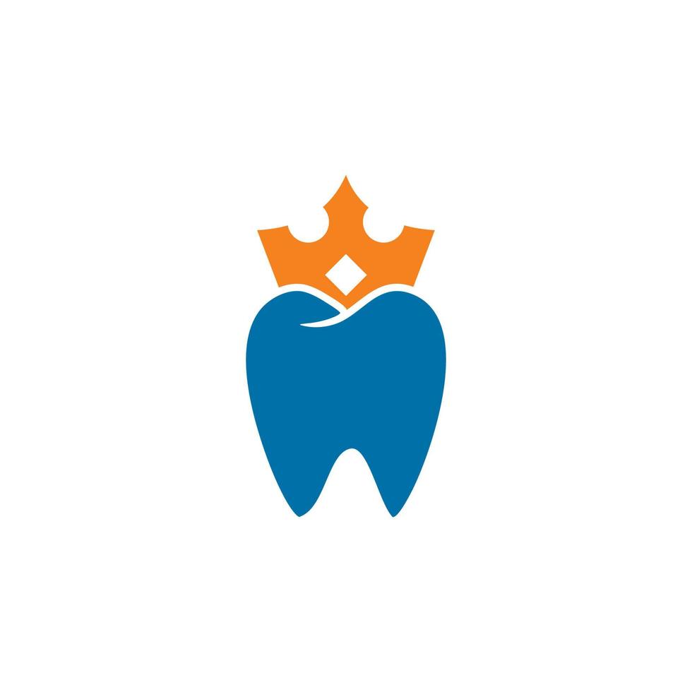 tandheelkundige koning logo, tandheelkundige zorg logo vector