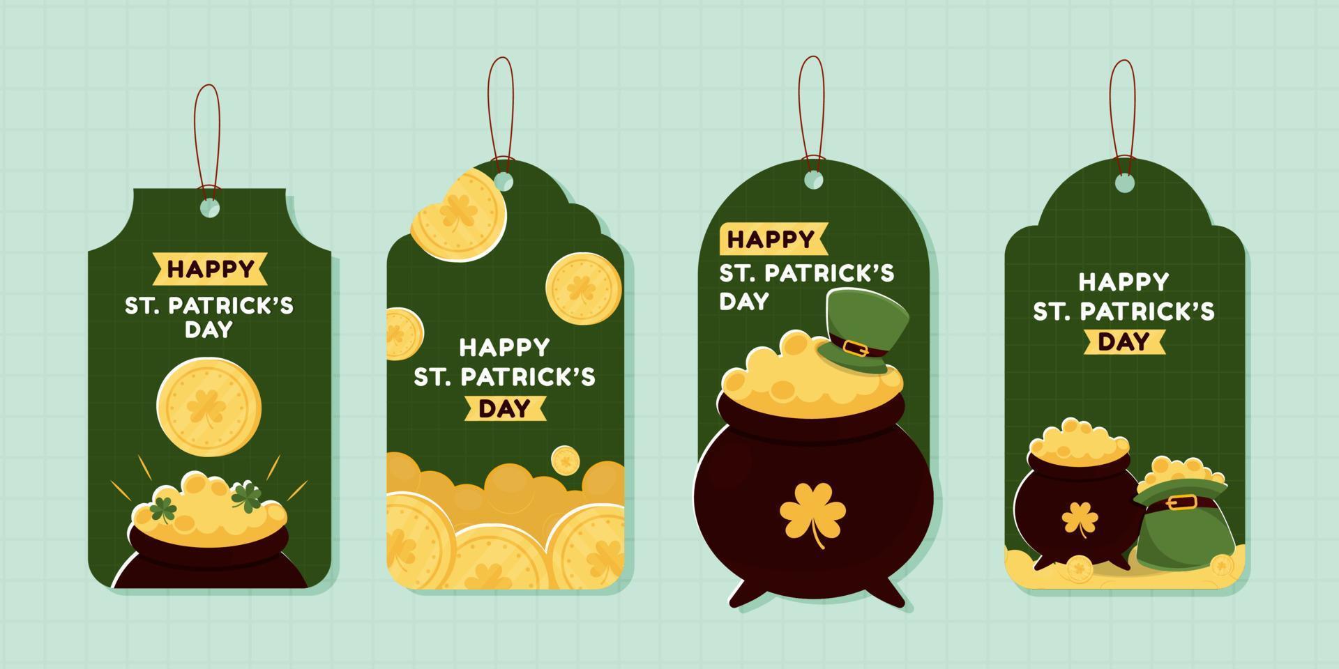 st. patrick's day tag collectie vector