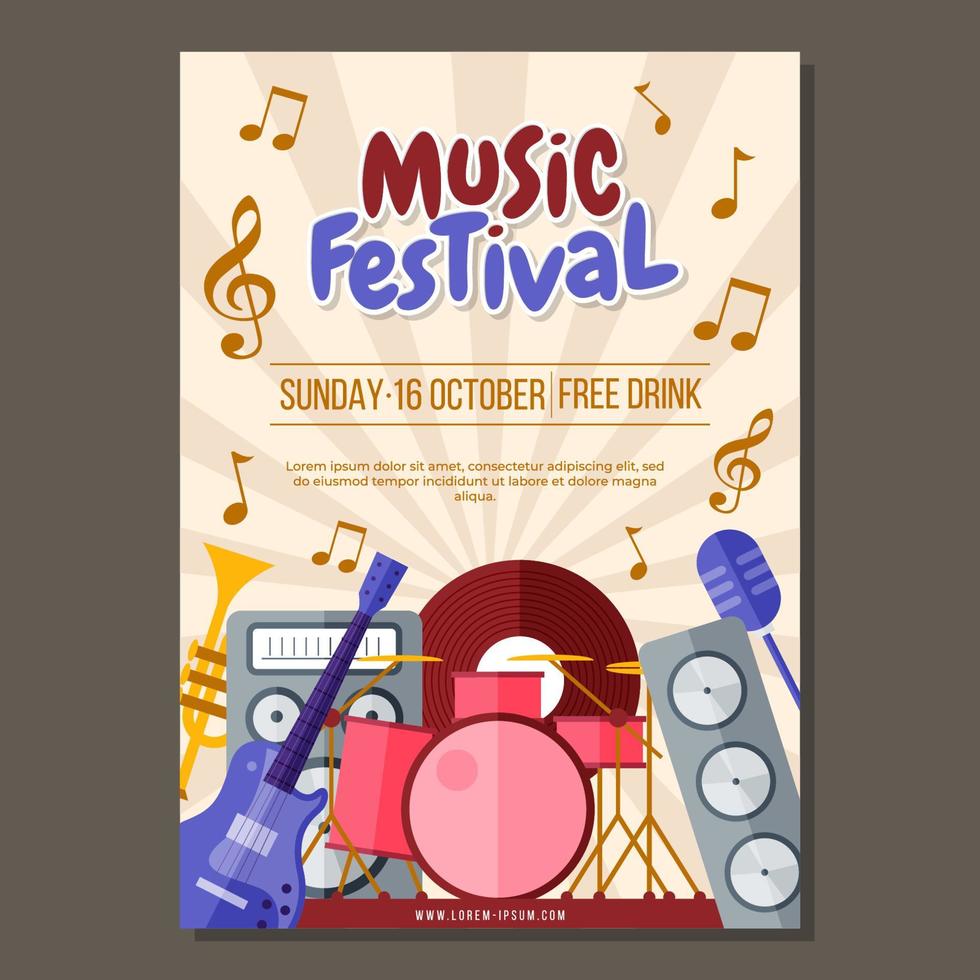 muziekfestival poster vector