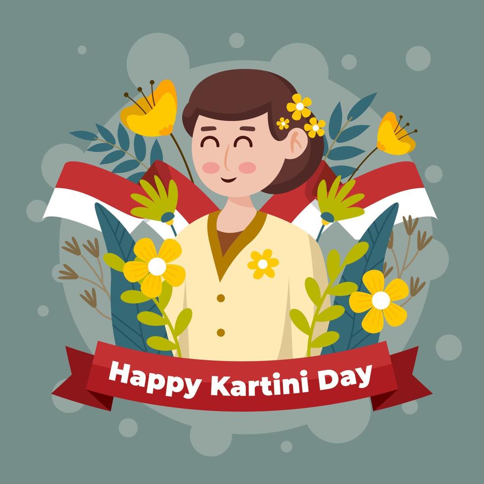 gelukkig kartini-dagconcept vector