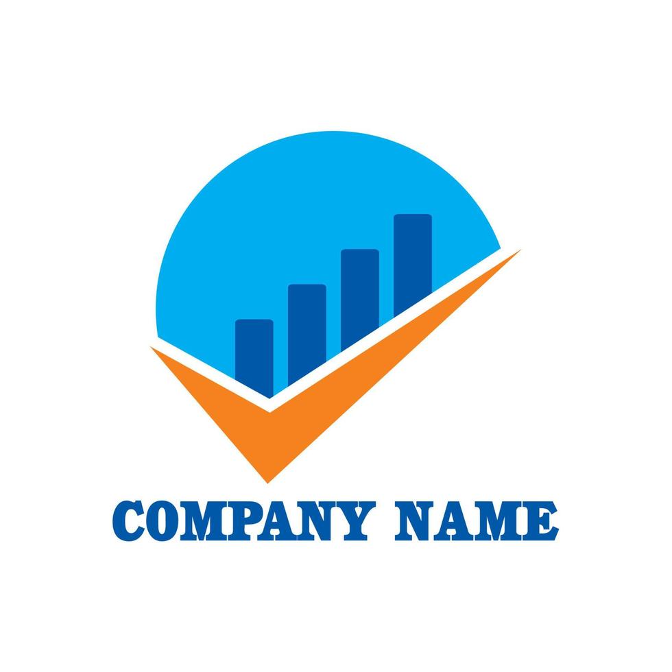 financieel logo, grafiek logo vector