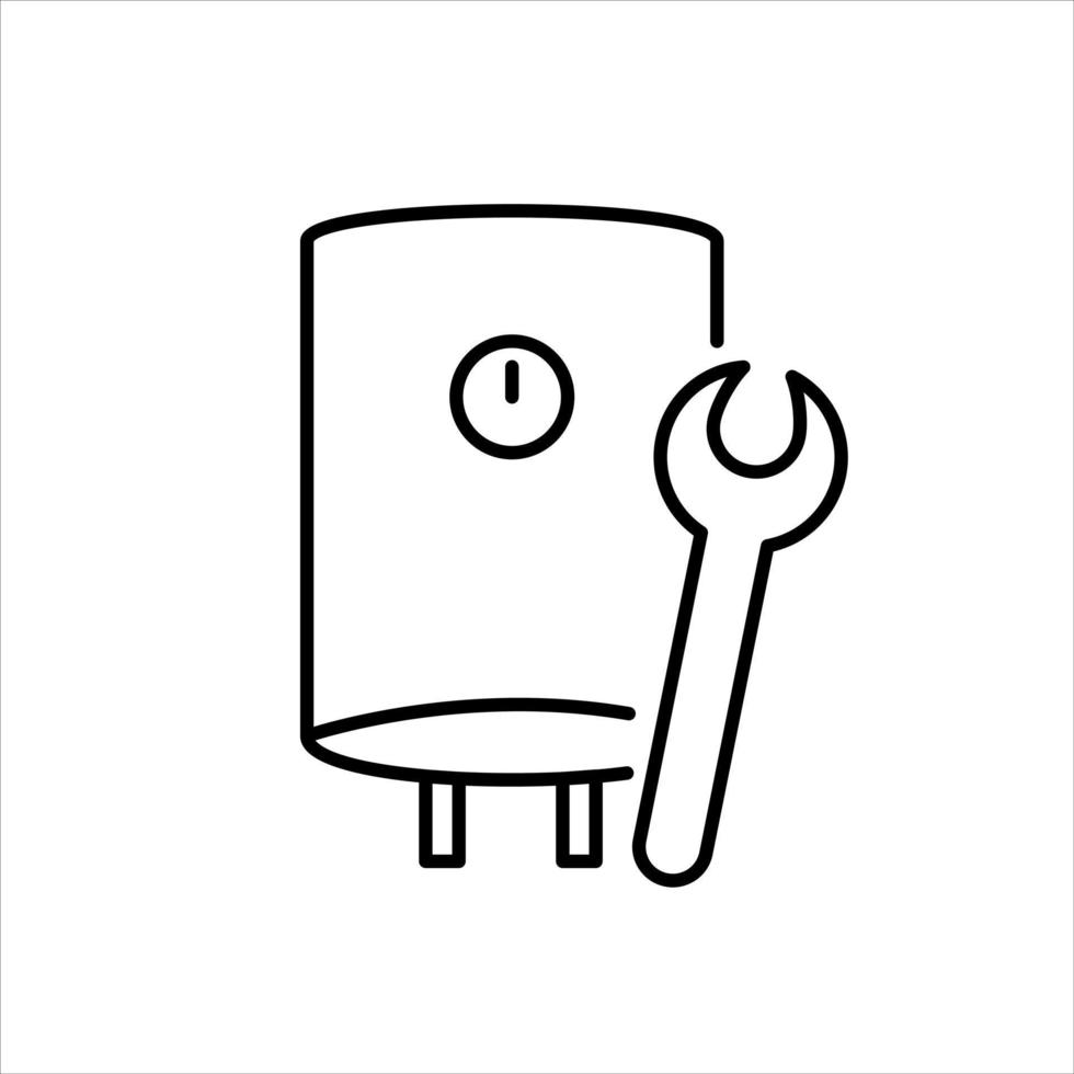 boiler reparatie en service pictogram geïsoleerd op een witte achtergrond. vector