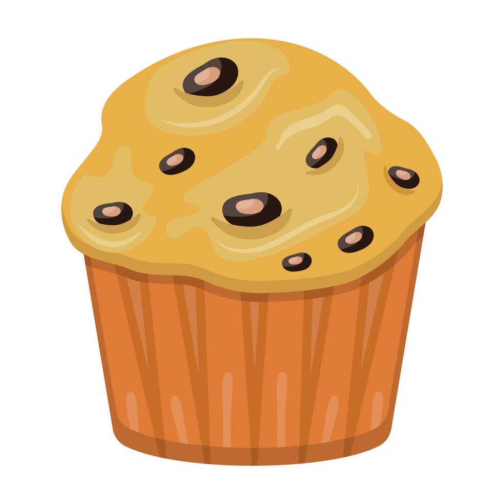 cupcake-vectorpictogram dat gemakkelijk kan worden gewijzigd of bewerkt vector