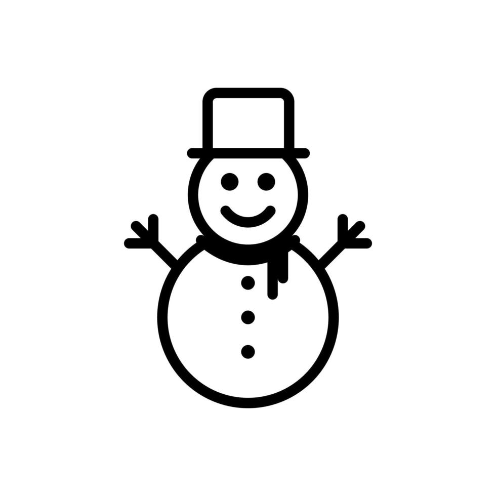 sneeuwpop pictogram geïsoleerd op een witte achtergrond uit kerst collectie. vectorillustratie. eps10 vector