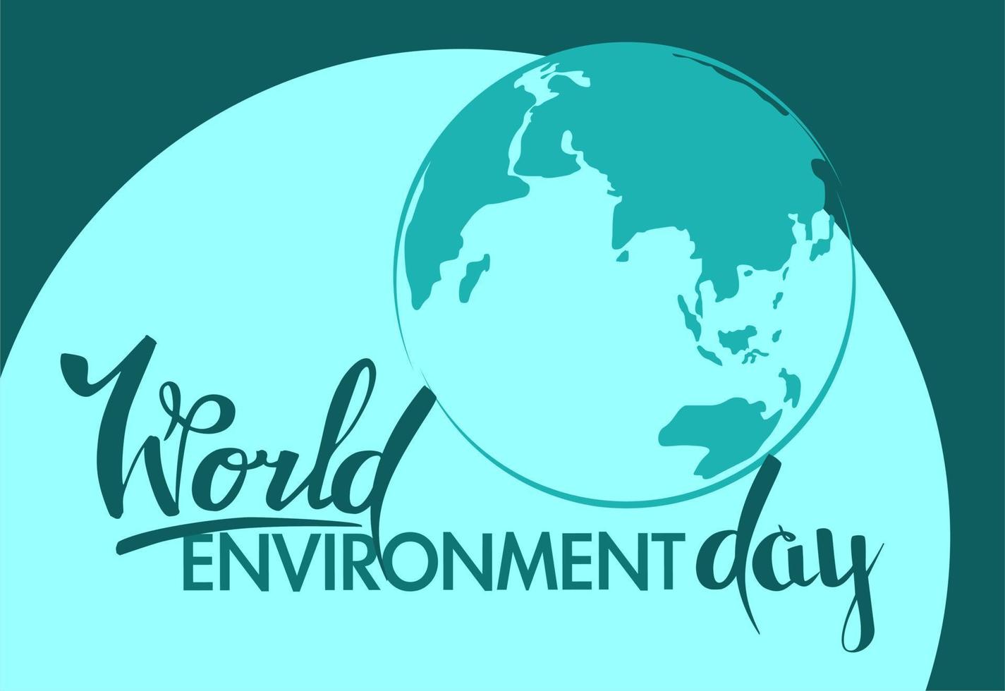 wereld Milieu Dag. banner op het thema ecologie en zorg voor de natuur. planeet aarde. vector