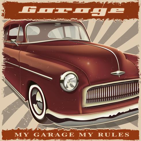 Vintage auto poster. vector