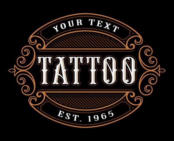 Tattoo logo sjabloon. vector