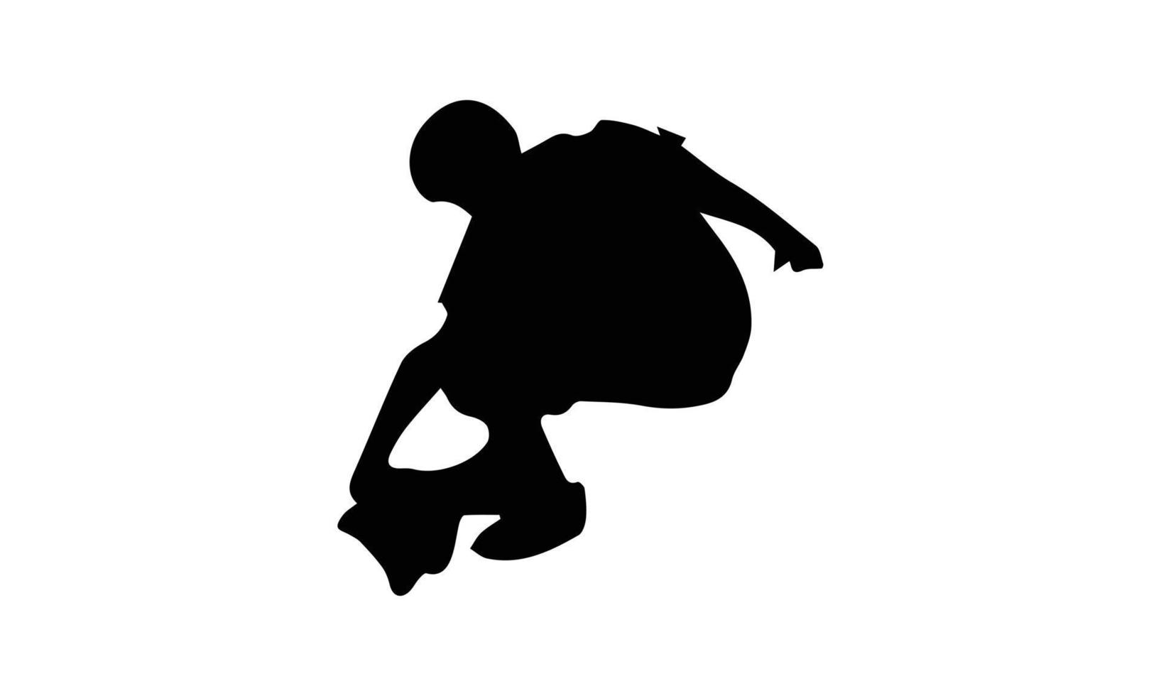 man spelen skateboard silhouet vector illustratie ontwerp