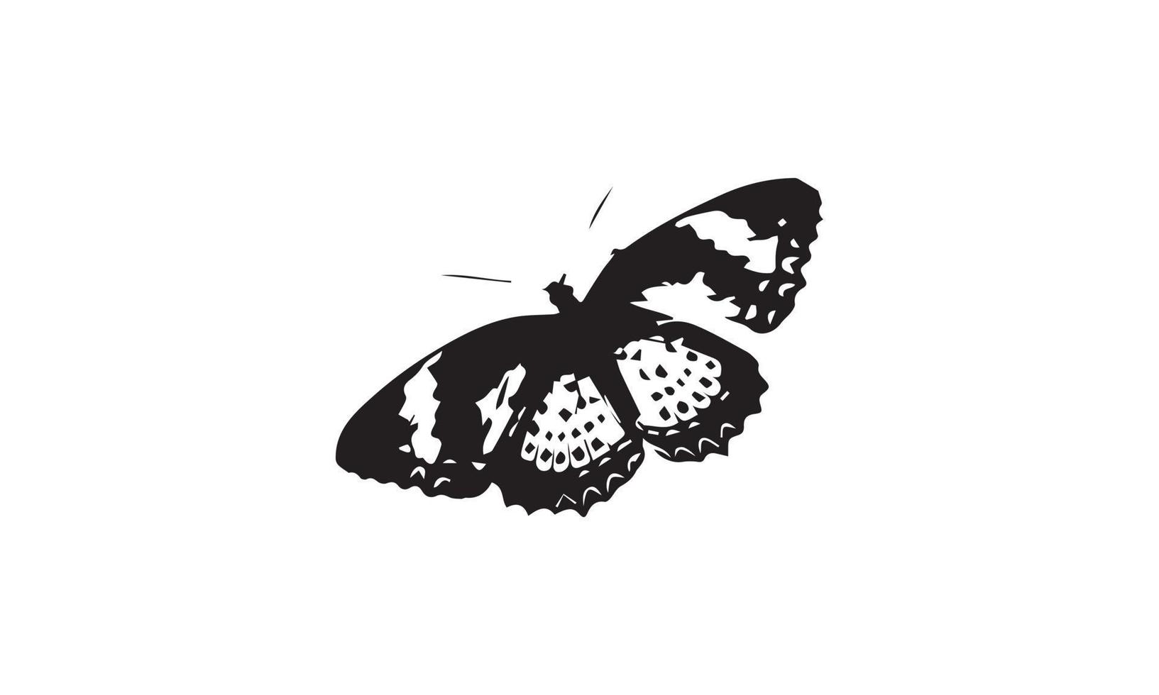 vlinder silhouet vector illustratie ontwerp