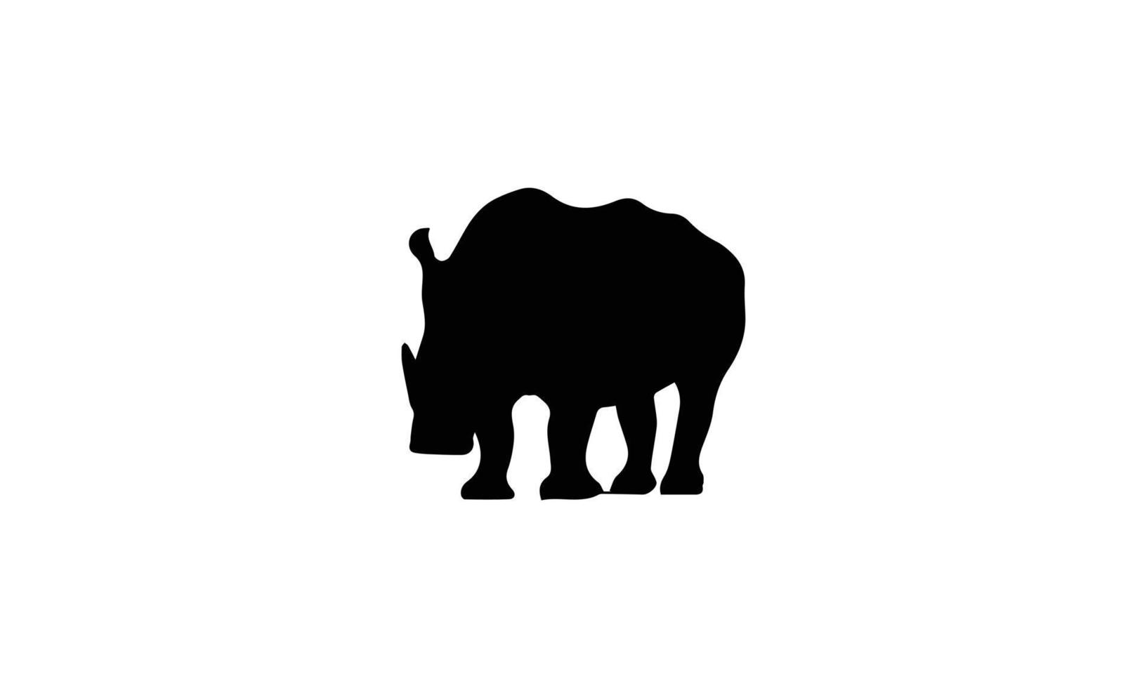 neushoorn silhouet vector illustratie ontwerp