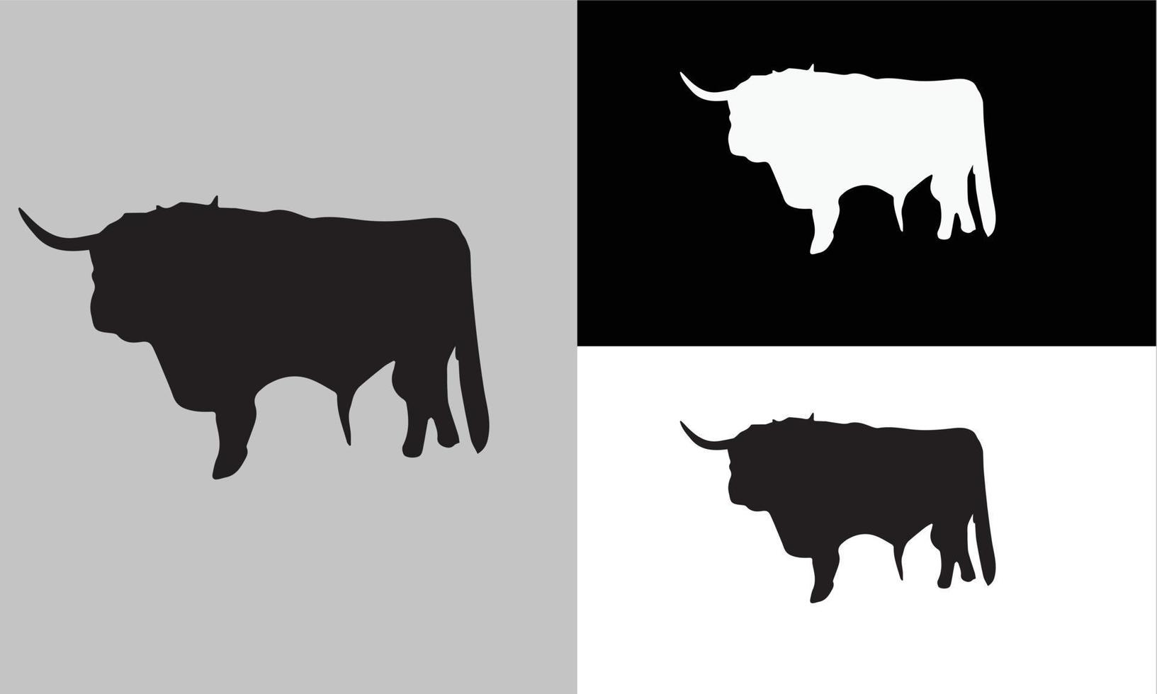 buffel silhouet vector illustratie ontwerp