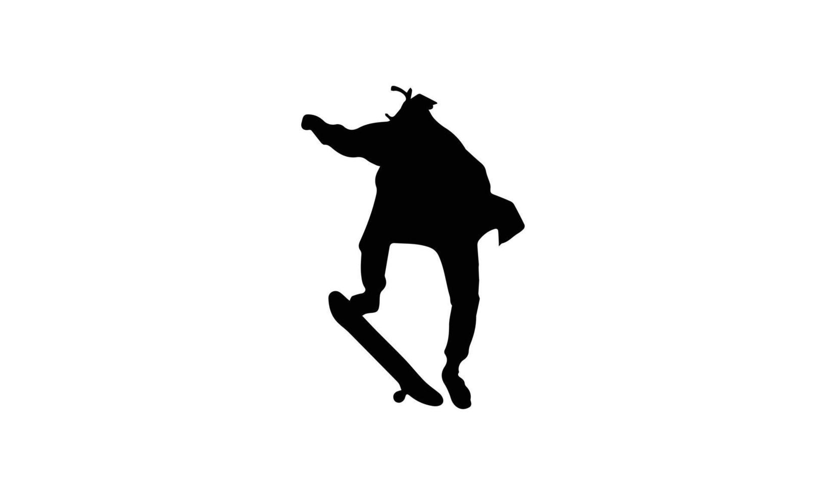 man spelen skateboard silhouet vector illustratie ontwerp