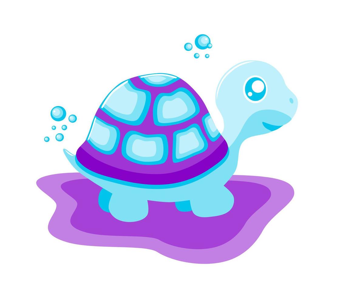 schattige fantasie schildpad vector