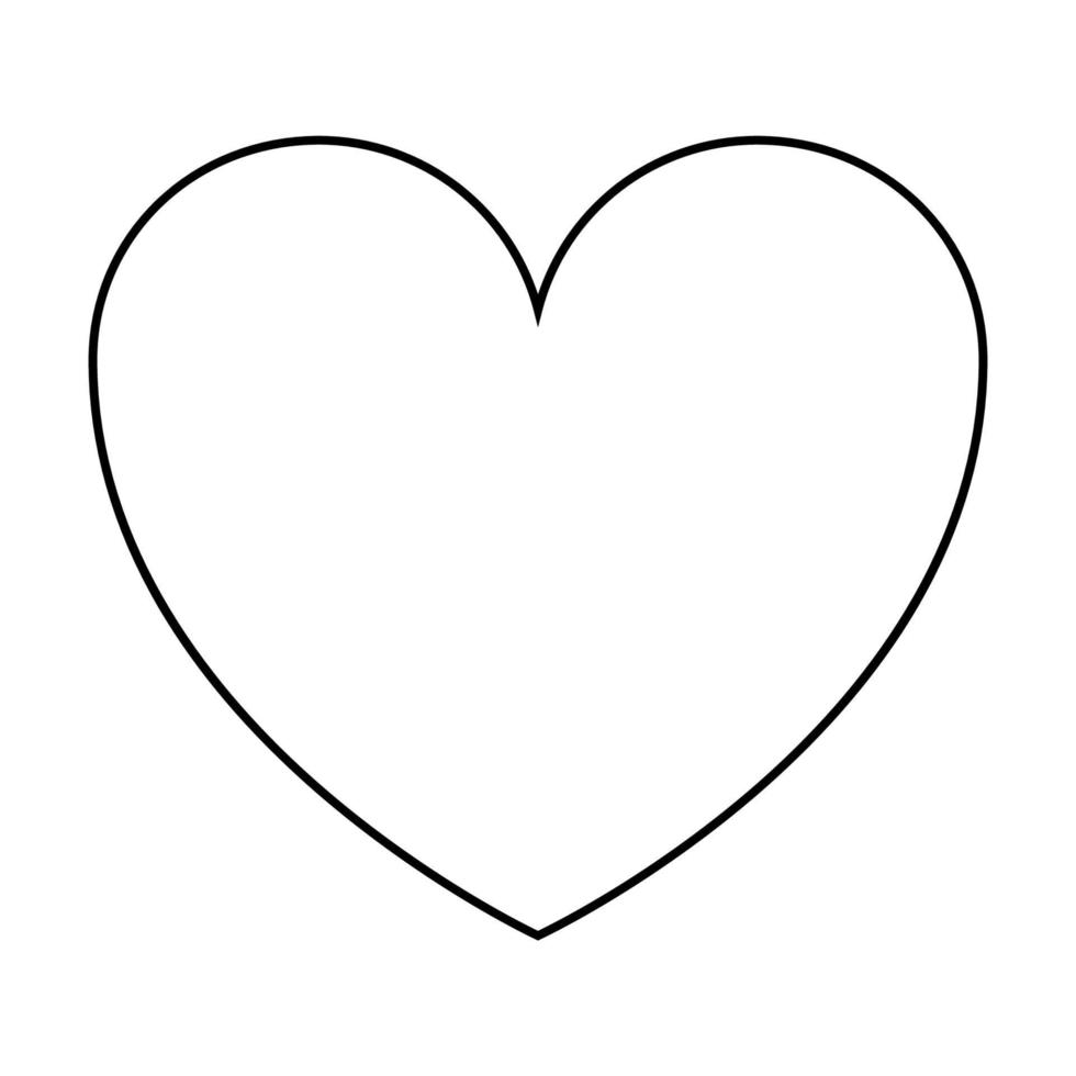 een hart getekend met een zwarte outline.valentine's day, wedding, lgbt.symbol of love.vector illustration vector