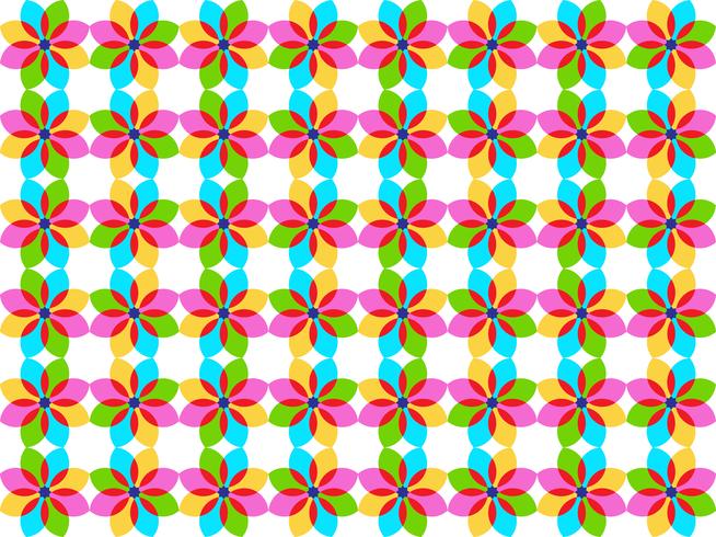 Vectorillustratie van abstracte kleurrijke bloemen naadloze achtergrond vector