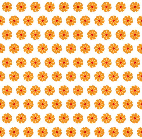 Vector illustratie van abstracte naadloze bloemen oranje kleur achtergrond