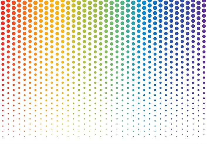 Vectorillustratie van regenboog polka dots achtergrond vector