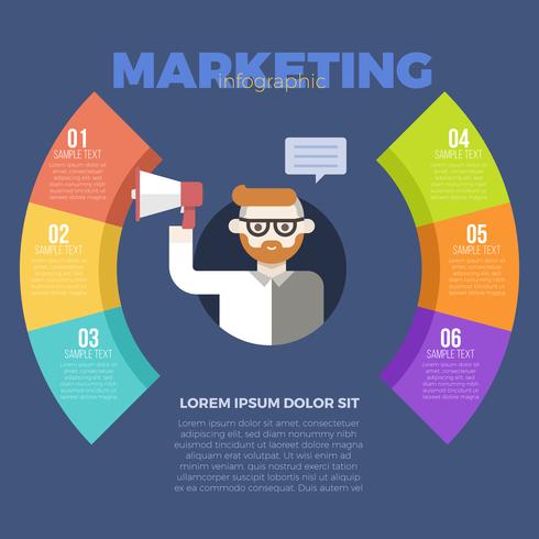 Marketing infographic sjabloon vector