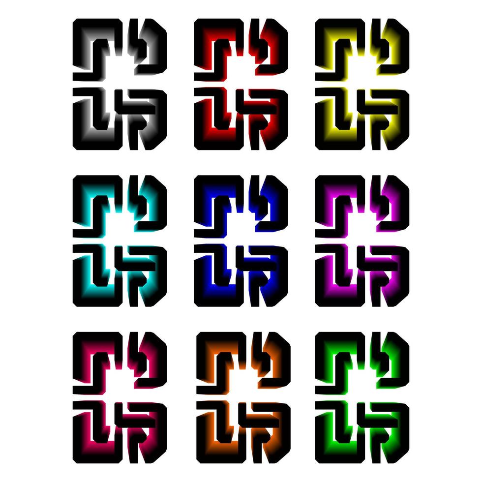 3D-logo letter g licht. geschikt voor bedrijven, t-shirts, enzovoort. vector