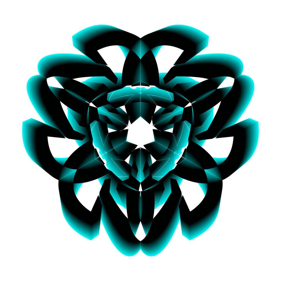 3d abstract embleem. geschikt voor t-shirts, enzovoort. vector