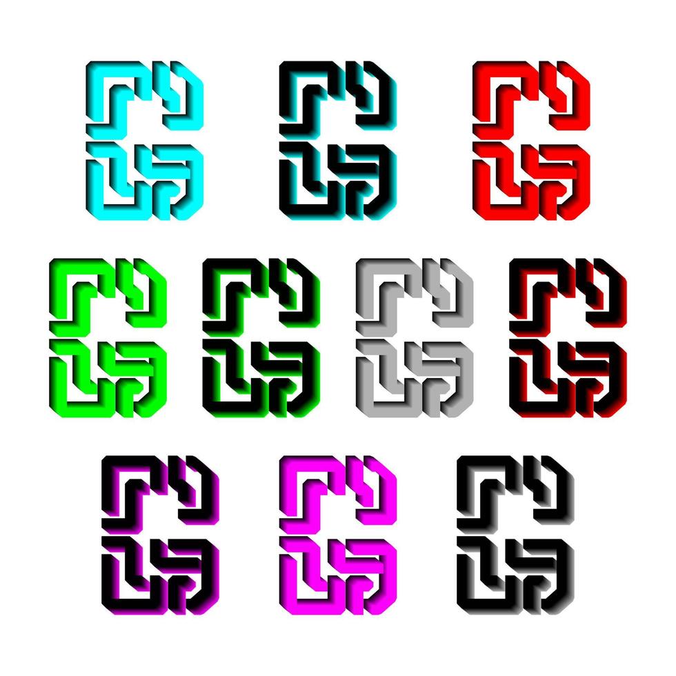 3D-letter g-logo. perfect voor t-shirts enzovoort. vector
