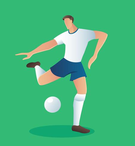 De actiespeler van het voetbal, voetbalster vectorillustratie vector